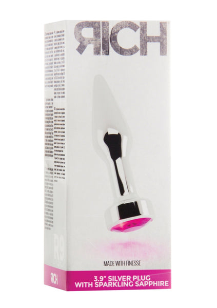 Rich R9 - Silver Plug - 3.9 Inch - Pink Sapphire
