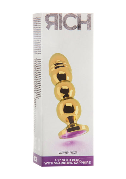 Rich R10 - Gold Plug - 4.9 Inch - Purple Sapphire