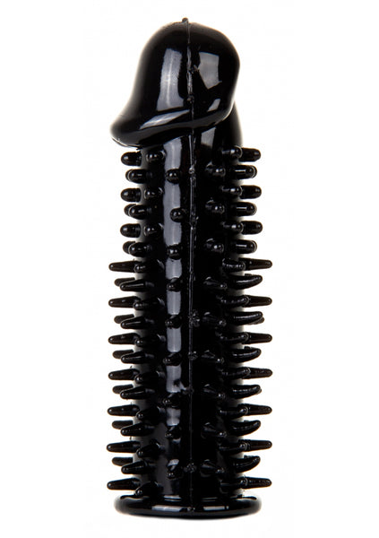 Realistic Spikey Penis Extension - Black