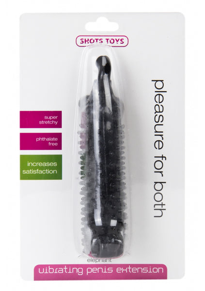 Elephant Vibrating Penis Extension - Black