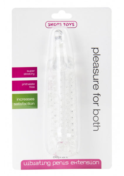 Elephant Vibrating Penis Extension - Transparent