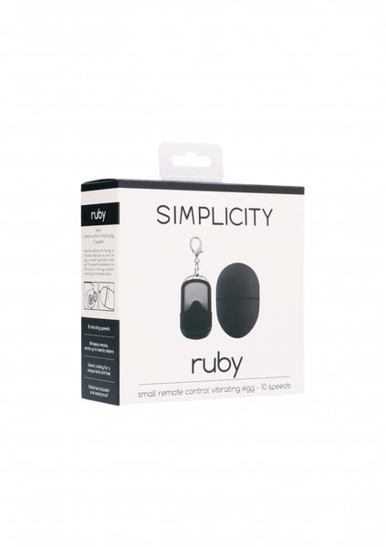 RUBY remote control vibrating egg - Black