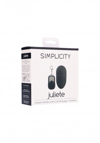 JULIETE remote control vibrating egg -Black