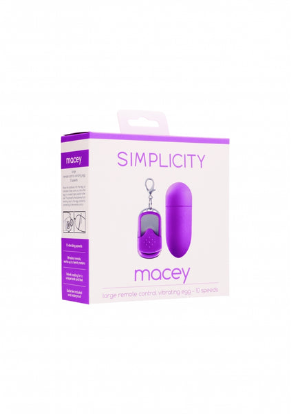 MACEY remote control vibrating egg - Purple