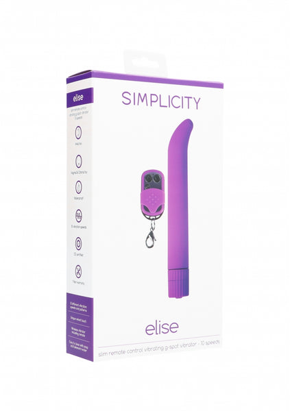 ELISE slim remote control vibrating g-spot vibrator - Purple