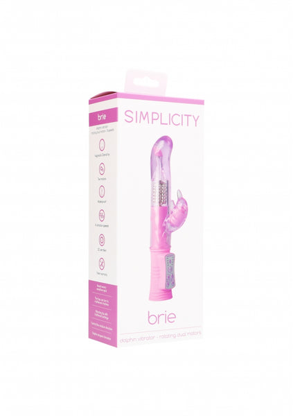 BRIE dolphin vibrator - rotating dual motors - Pink