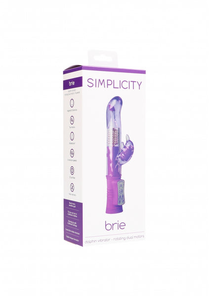 BRIE dolphin vibrator - rotating dual motors - Purple