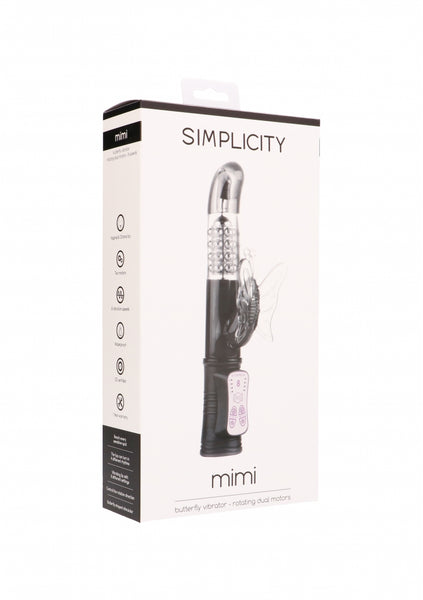 MIMI butterfly vibrator - rotating dual motors - Black