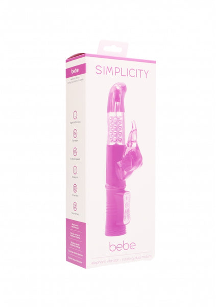 BEBE elephant vibrator - rotating dual motors - Pink