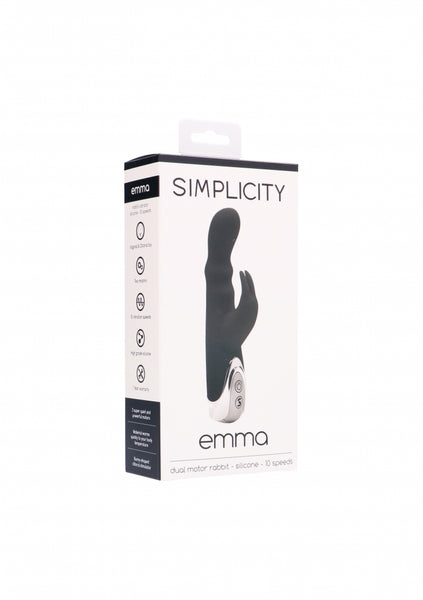 EMMA dual motor rabbit vibrator - Black