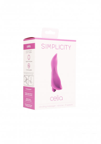 CELIA vibrating massager - silicone - Pink