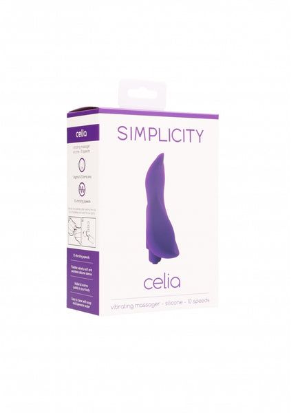 CELIA vibrating massager - silicone - Purple