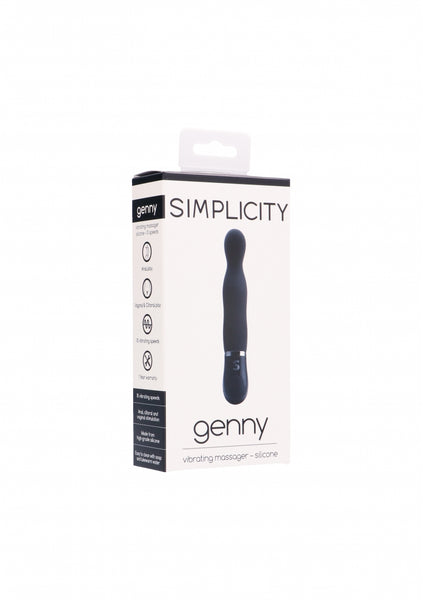 GENNY vibrating stimulator - silicone - Black