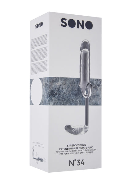 Sono No.34 - Stretchy Penis Exten and Plug - Translucent
