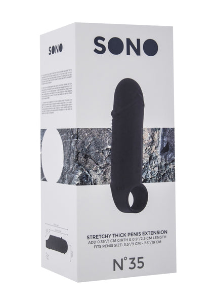 No.35 - Stretchy Thick Penis Extension - Black