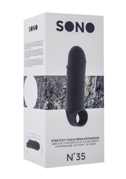Sono No.35 - Stretchy Thick Penis Extension - Grey
