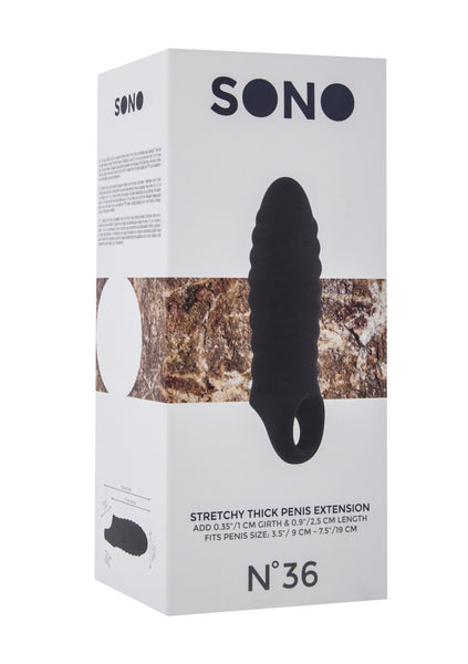 Sono No.36 - Stretchy Thick Penis Extension - Black