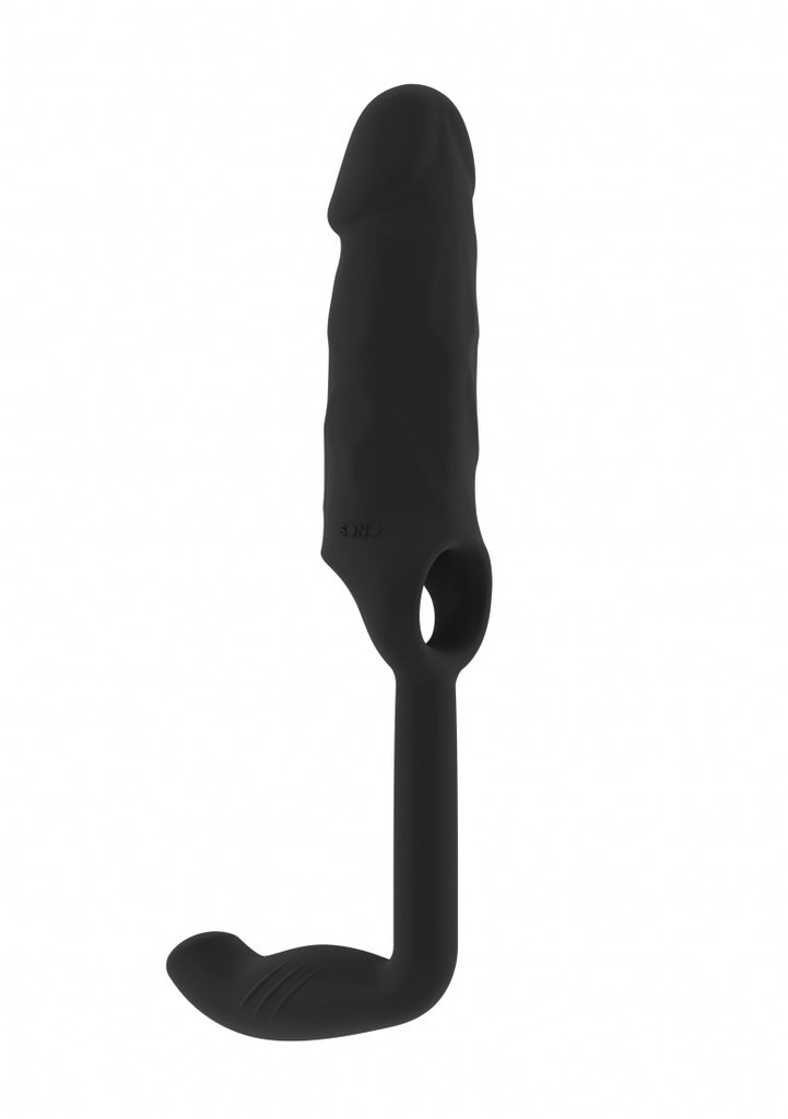 Sono No.38 - Stretchy Penis Extension and Plug - Black