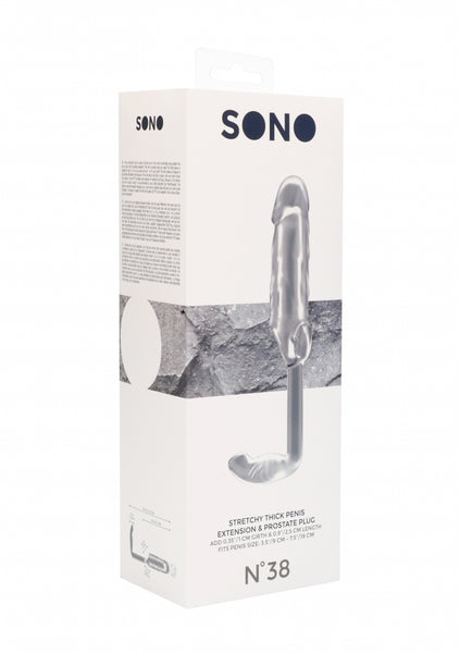Sono No.38 - Stretchy Penis Extension and Plug - Translucent