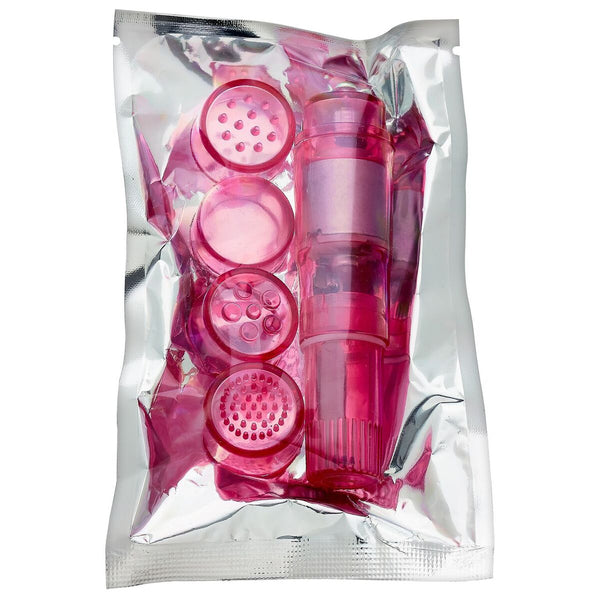 Cloud 9 - Mini Massager Pocket Rocket Pink with 4 Attachments