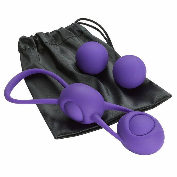 Cloud 9 - Kegel Training W/4 Weighted Balls & Pouch Purple Premium Silicone