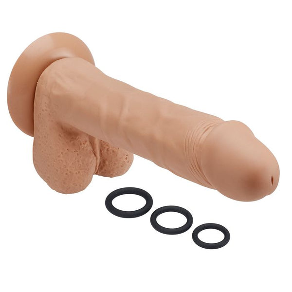 Cloud 9 - Pro Sensual Premium Silicone Dong W/ 3 C Rings Tan 9 inch