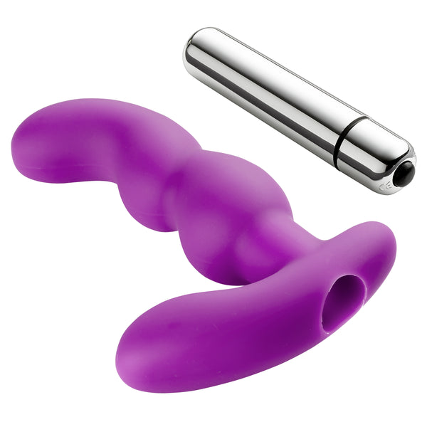 Cloud 9 - Prostate Pro Soft Angled Tip Prostate Anal Massager Purple with C Rings