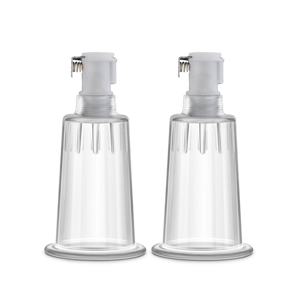 Temptasia  Nipple Pumping Cylinders  Set of 2 (1 Inch Diameter) - Clear