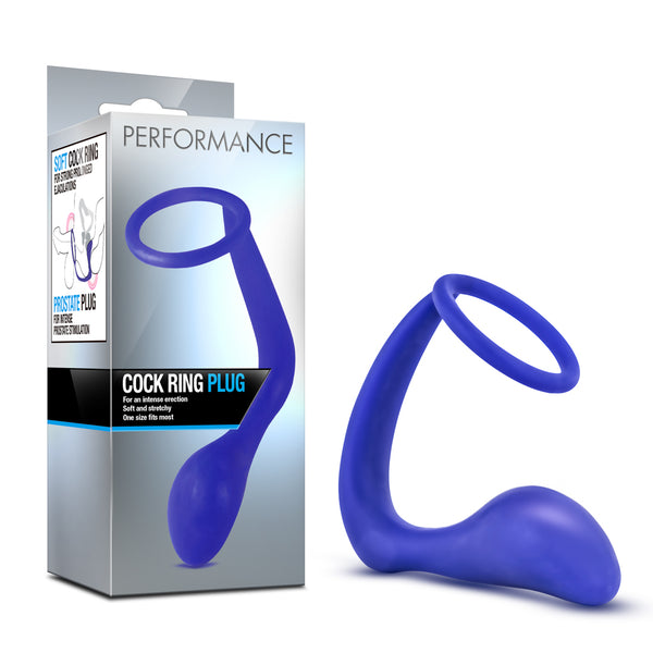 Performance - Cock Ring Plug - Indigo