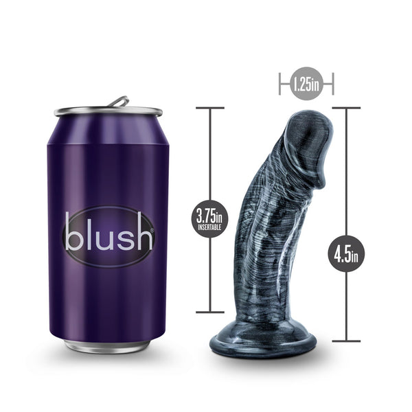 Jet - Blackberry - 4 Inch Dildo - Carbon Metallic  Black