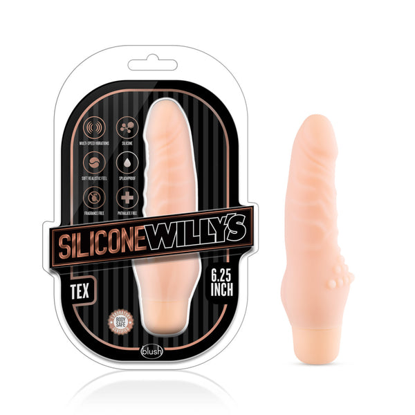 Silicone Willy's - Tex - 6.25 Inch Vibrating Dildo - Vanilla