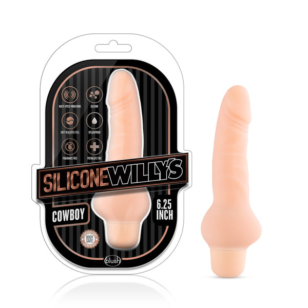 Silicone Willy's - Cowboy - 6.25 Inch Vibrating Dildo - Vanilla