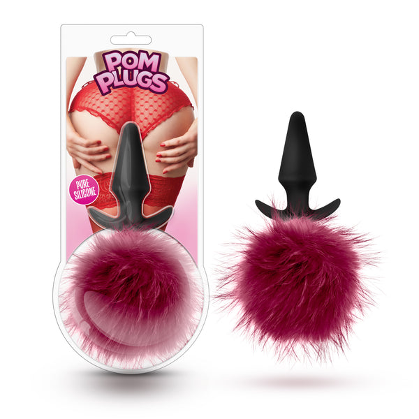 Pom Plugs Fur Pom Pom - Burgundy
