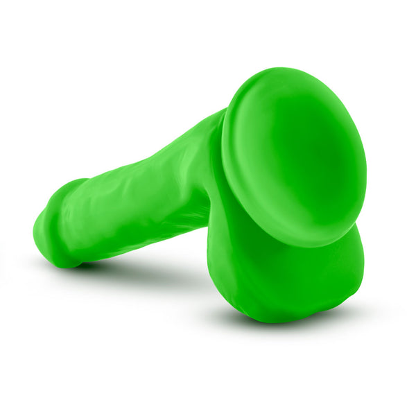 Neo - 6 Inch Dual Density Cock With Balls - Neon Green