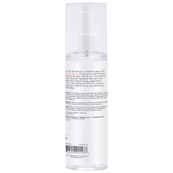 Fresh and Clean Toy Cleaner Fragrance Free 4.4 Fl. Oz.