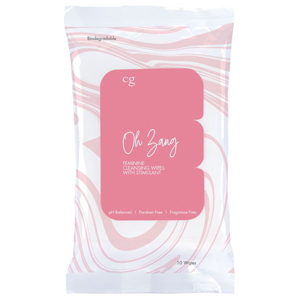 Oh Zang Feminine Cleansing Wipes With Stimulant - 10 Piece Display