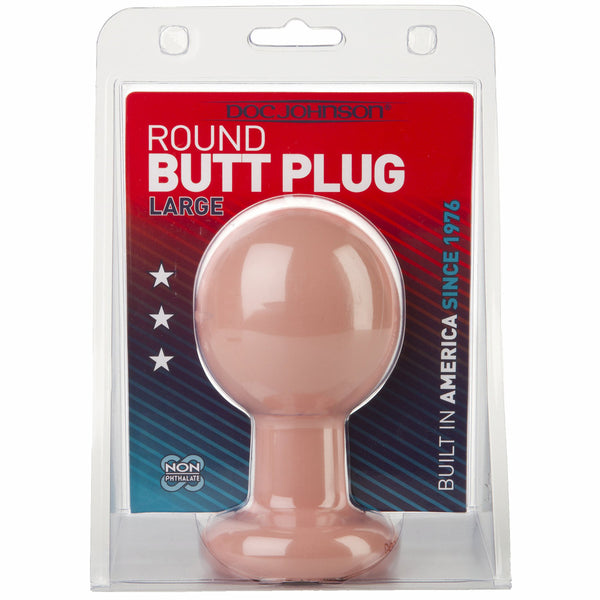 Round Butt Plug Large - Flesh