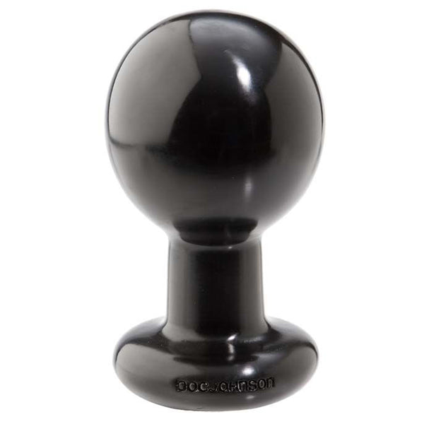 Round Butt Plug Large - Black