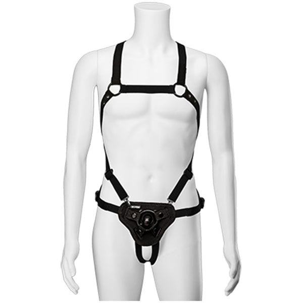 Vac-U-Lock - Chest & Suspender Harness With Plug  - Black