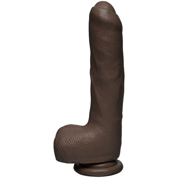 The D - Uncut D - 9 Inch With Balls - Firmskyn -  Chocolate