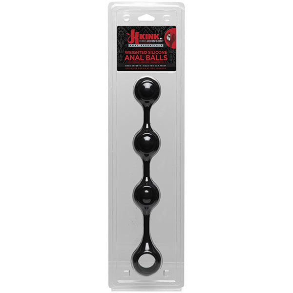 Anal Essentials Weighted Silicone Anal Balls - Black