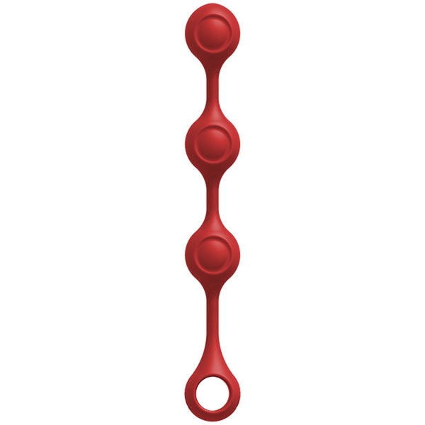 Anal Essentials Weighted Silicone Anal Balls - Red
