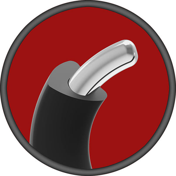 Hybrid Silicone Covered Metal Cock Ring - 50mm