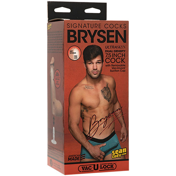 Signature Cocks - Brysen - 7.5 Inch Ultraskyn  Cock With Removable Vac-U-Lock Suction Cup