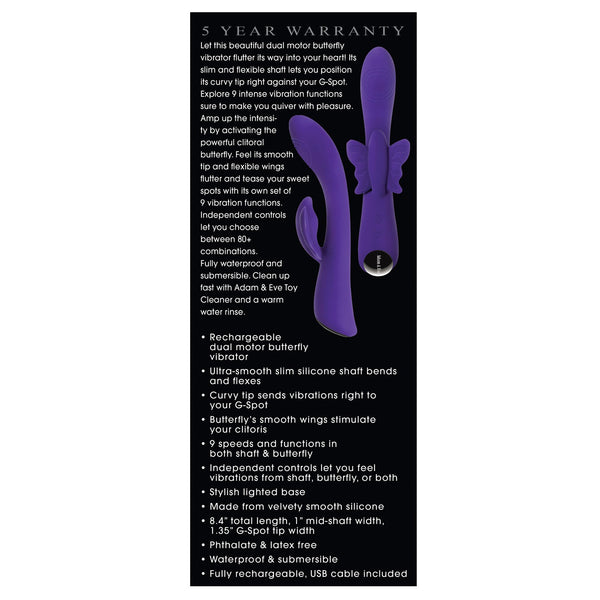 Adam & Eve Eve's Slim Butterfly G - Purple