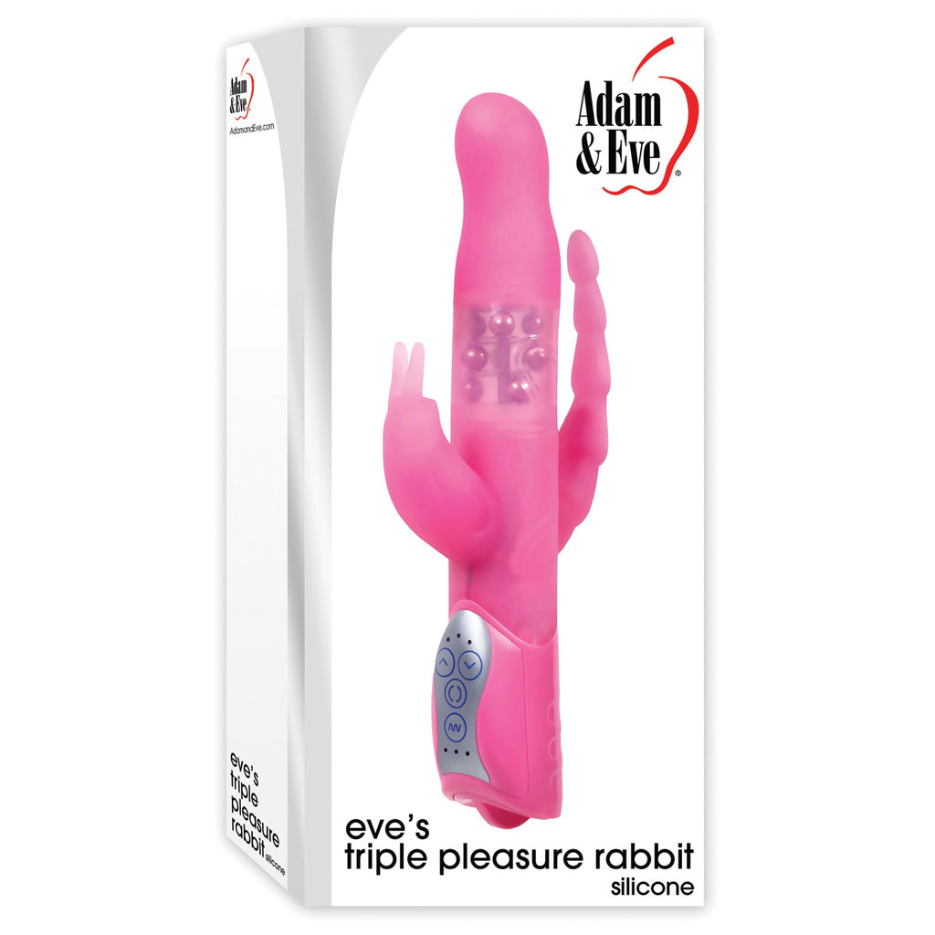 Adam & Eve Eve's Triple Pleasure Rabbit - Pink