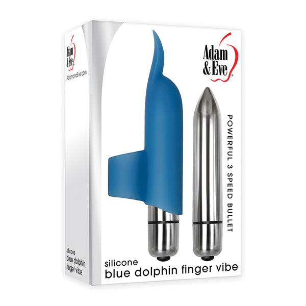 Adam & Eve Dolphin Finger Vibe - Blue
