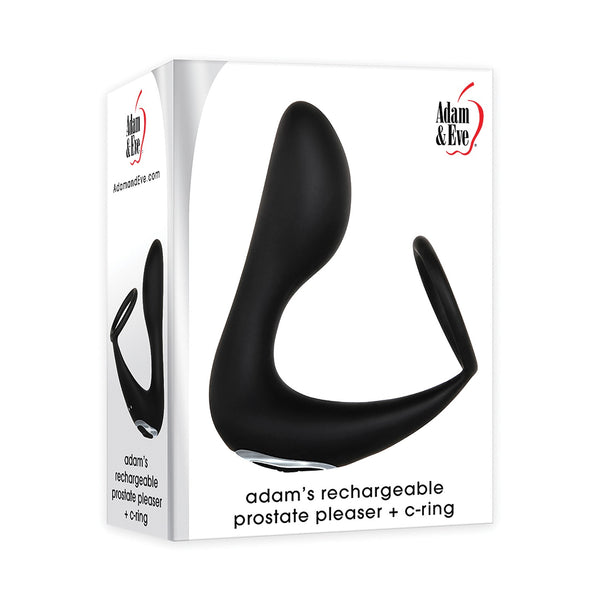 Adam & Eve Adam's Rechargeable Prostate Pleaser & C-Ring - Black