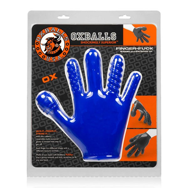 OxBalls Finger Fuck Glove Police Blue