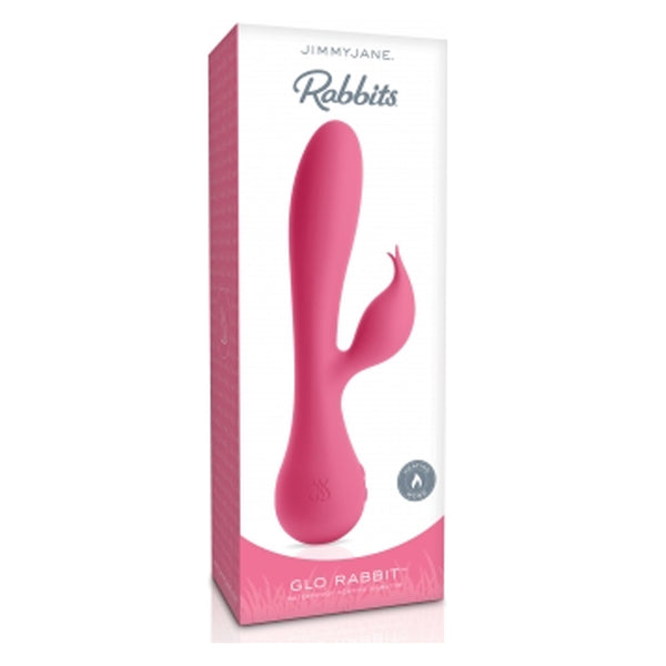 JimmyJane Glo Rabbit Heating Vibrator Waterproof Color Pink